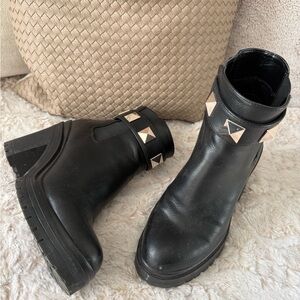 Studded Black Ankle Boots